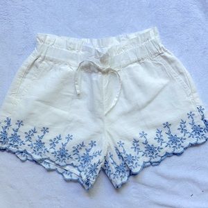 Eyelet Culotte Shorts